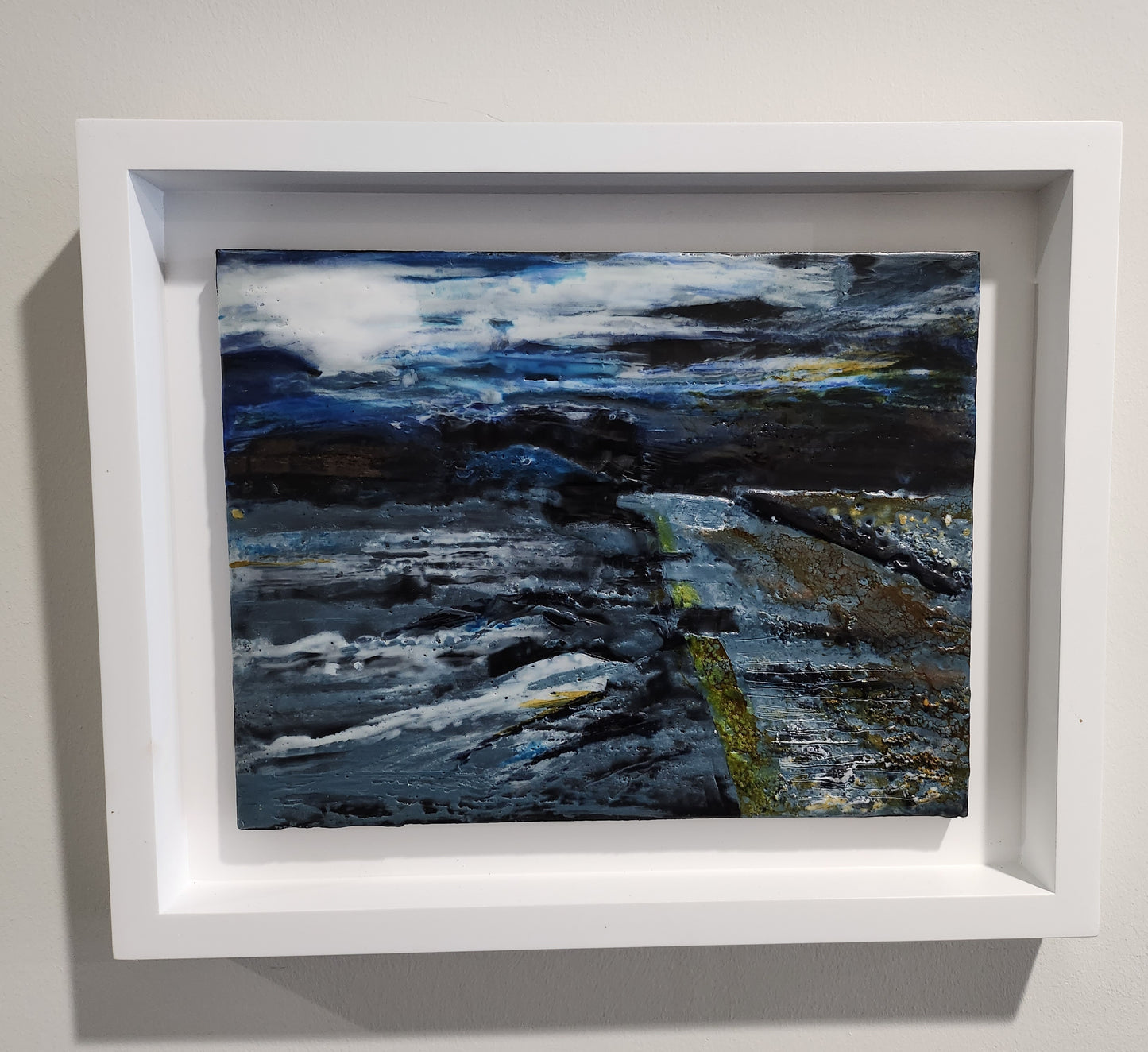 Crover shore- encaustic art