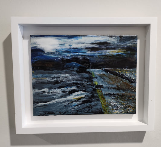 Crover shore- encaustic art