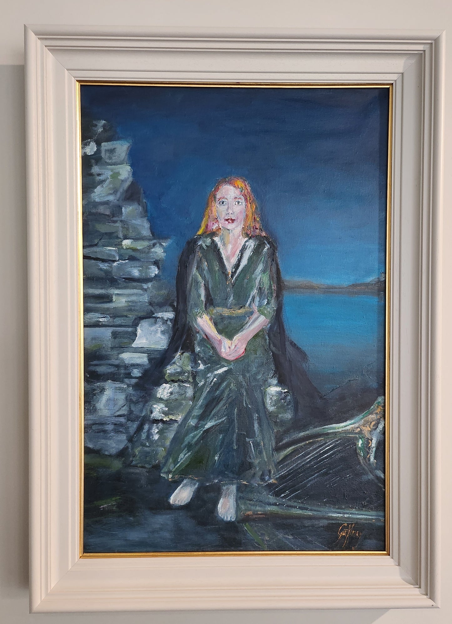 Sebana with Orwin's Harp- Oil on Canvas