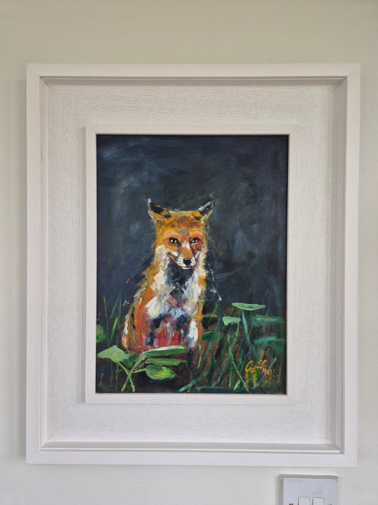 The Nocturnal Fox - Original Oil Painting