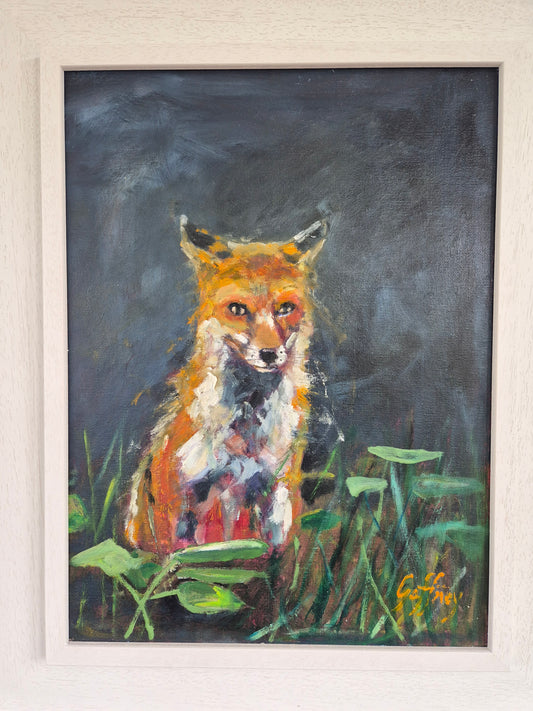 The Nocturnal Fox - Original Oil Painting