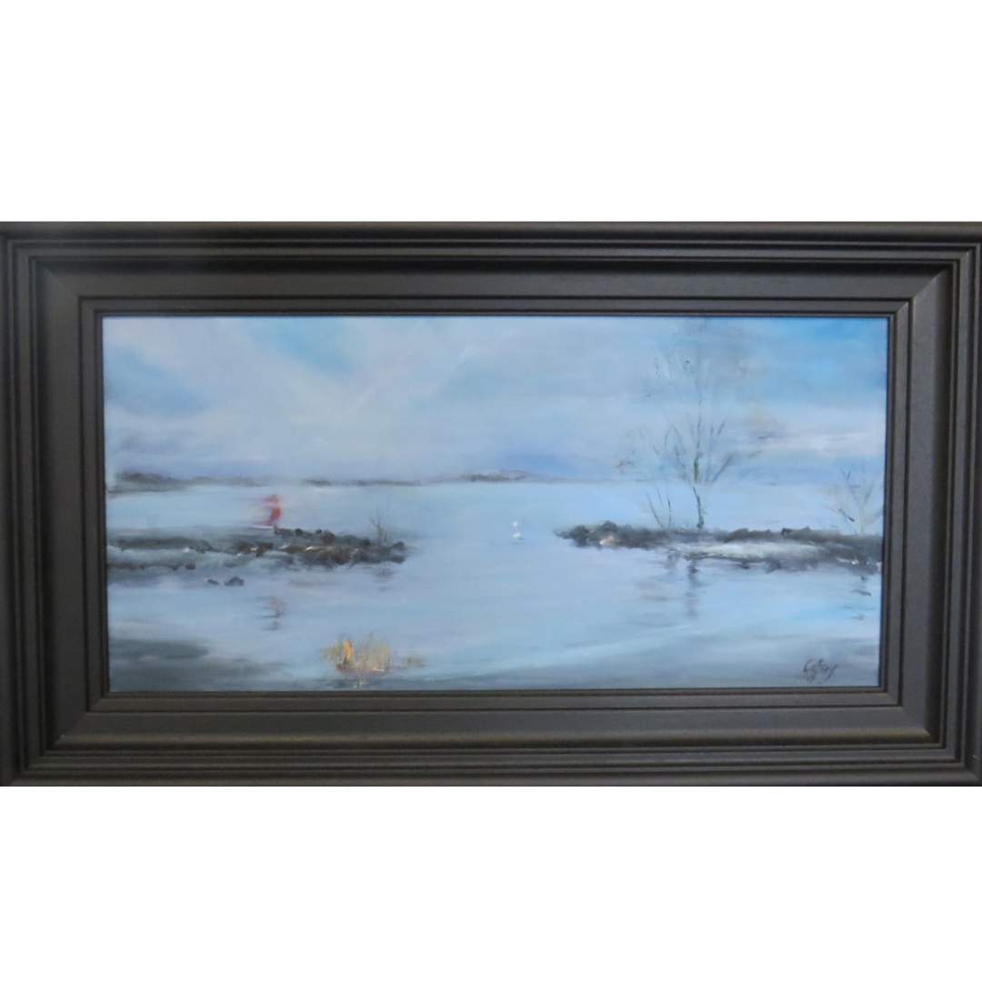 A Misty Shore-Original Oil on Canvas