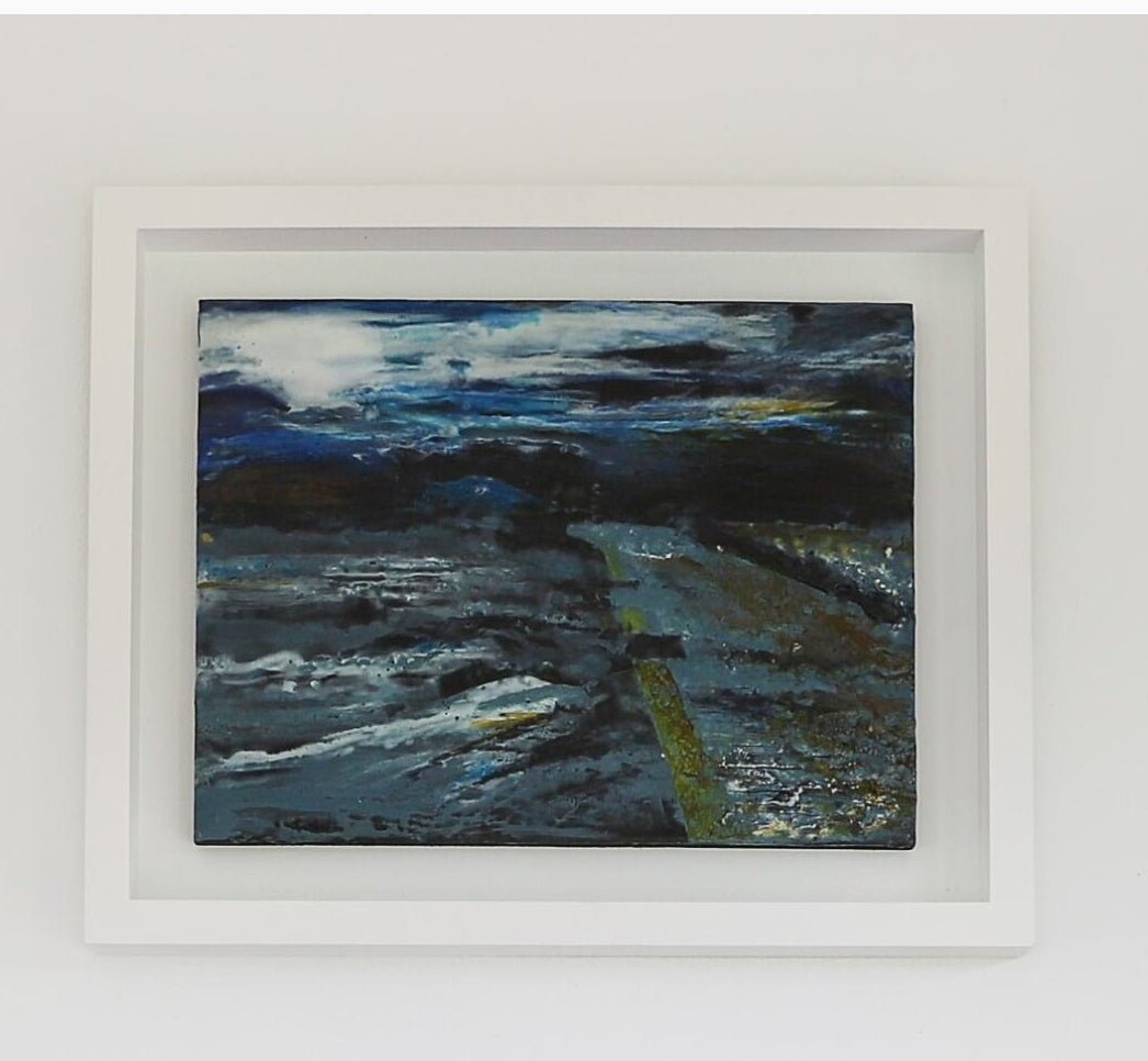 Crover shore- encaustic art