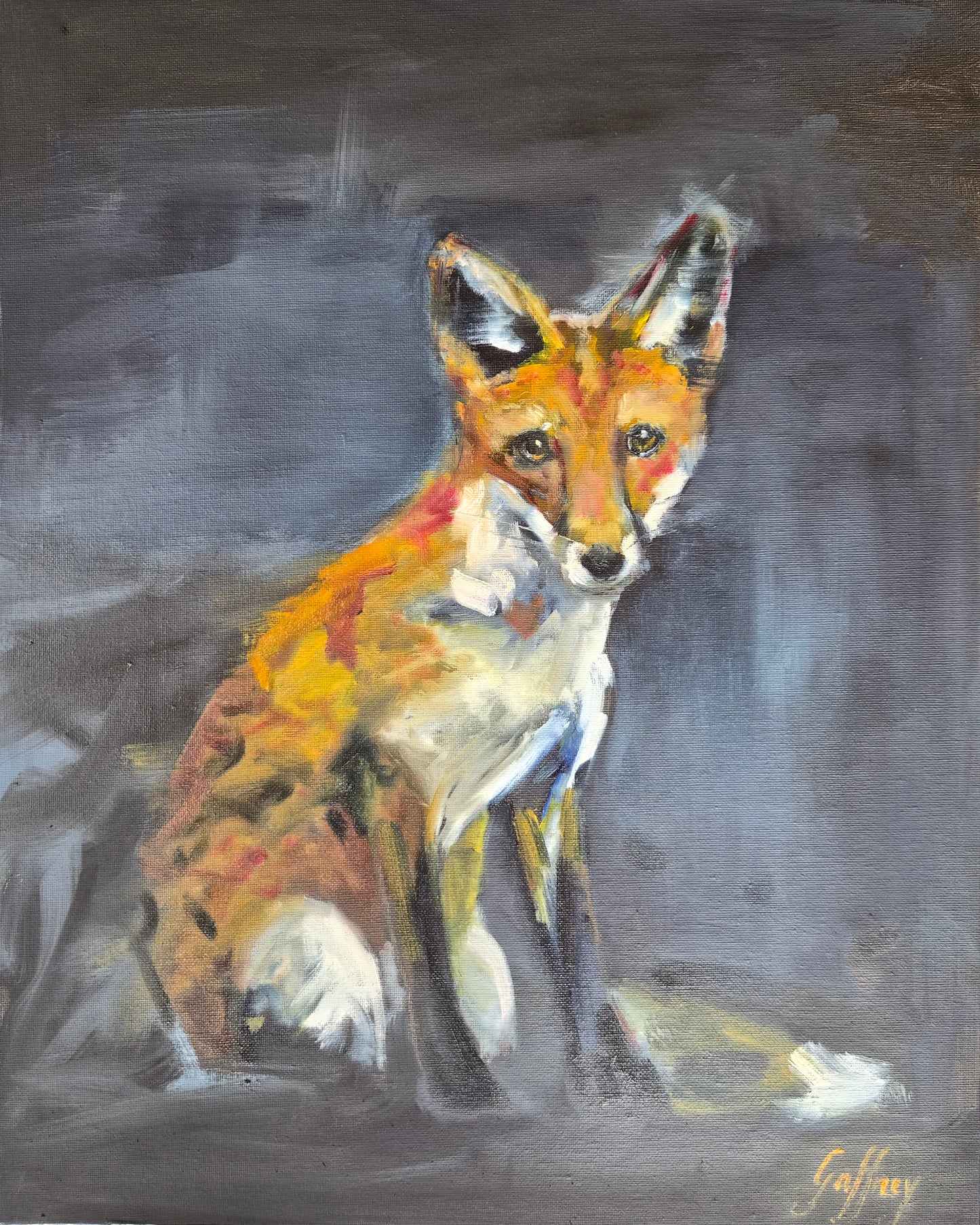Fox Cub- Original Oil On Canvas