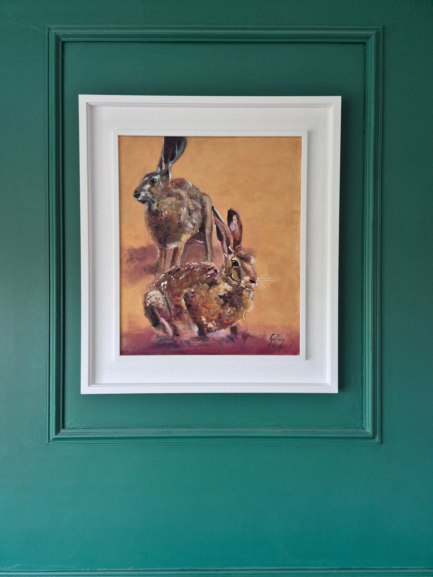 A Pair of Hares- Original Oil Painting