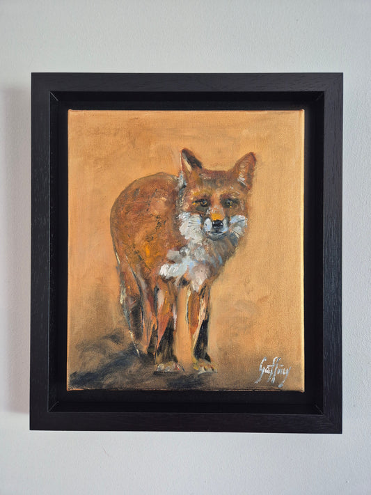 The Cautious Fox- Original Oil Painting