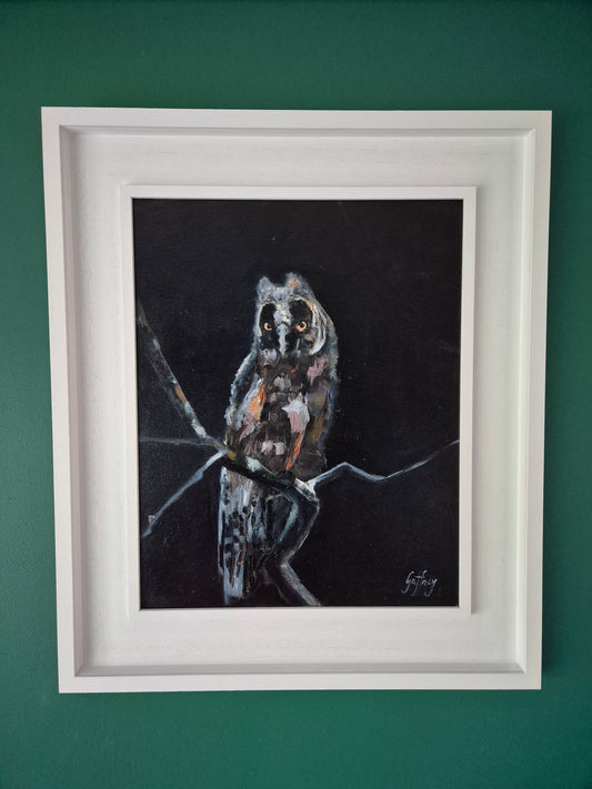 Watch Owl- Original Oil Painting