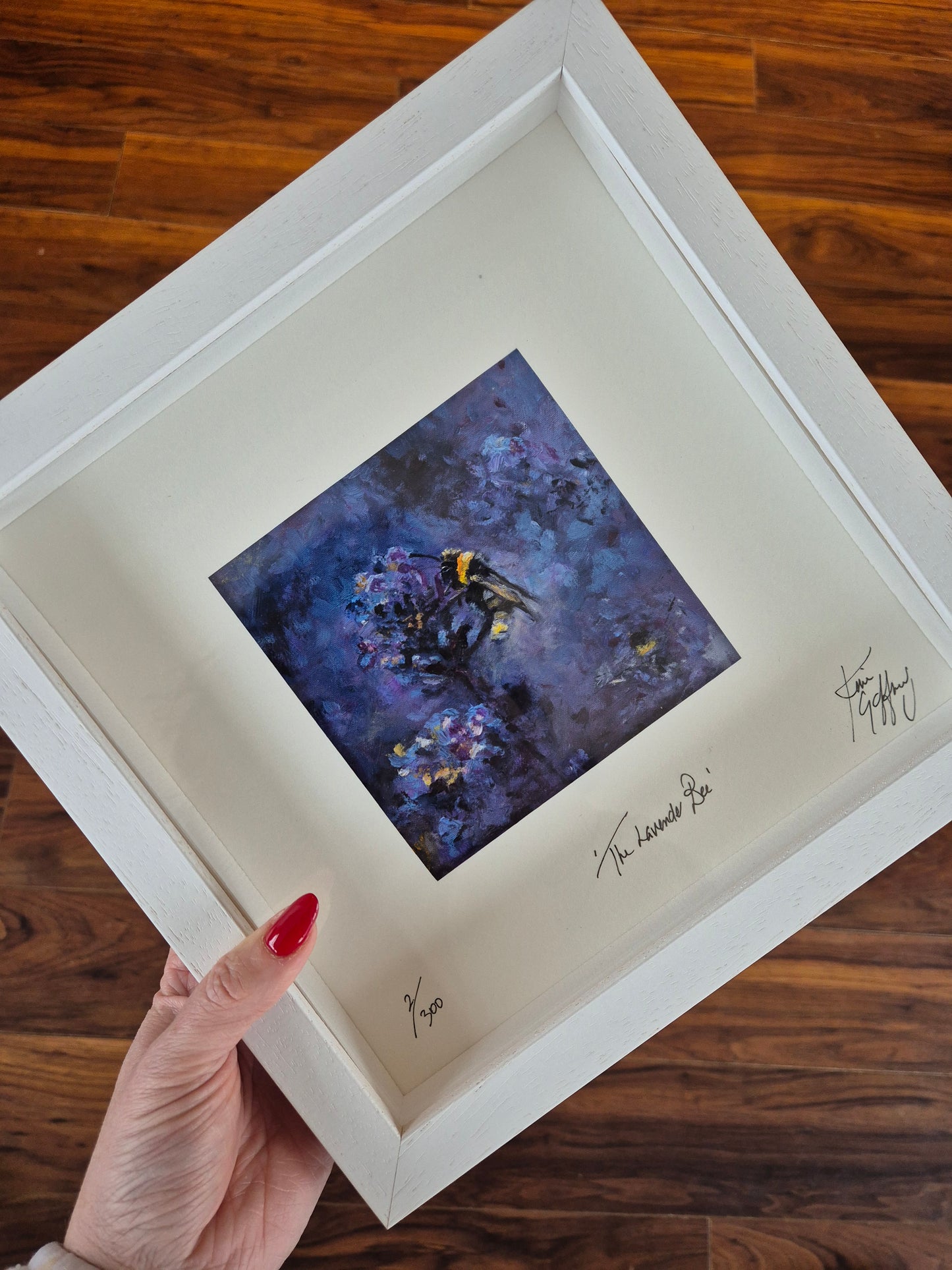 The Lavender Bee- Mini Framed Print