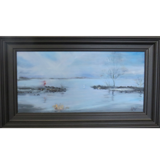 A Misty Shore-Original Oil on Canvas