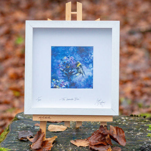 The Lavender Bee- Mini Framed Print