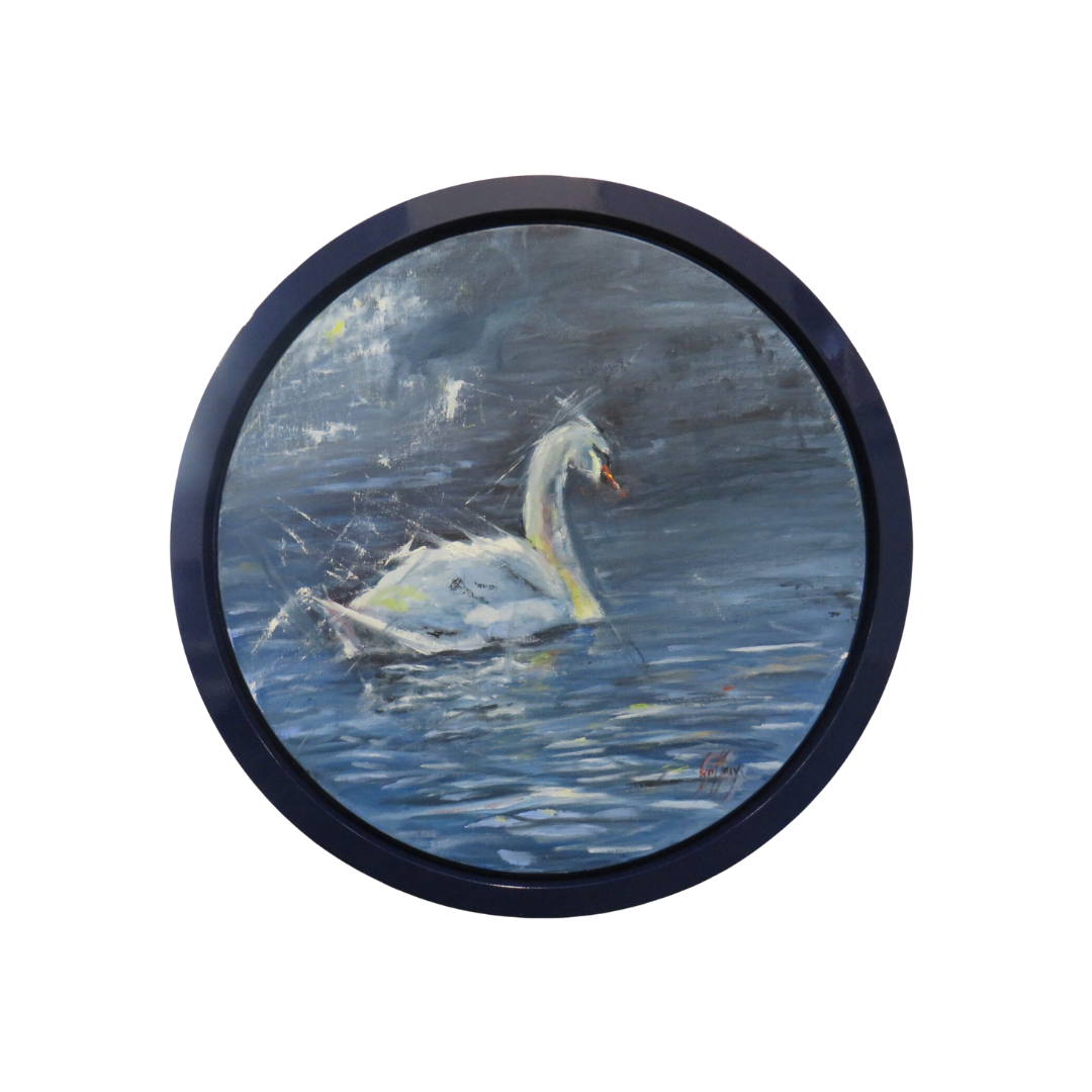 The Lone Swan- Oil on Canvas