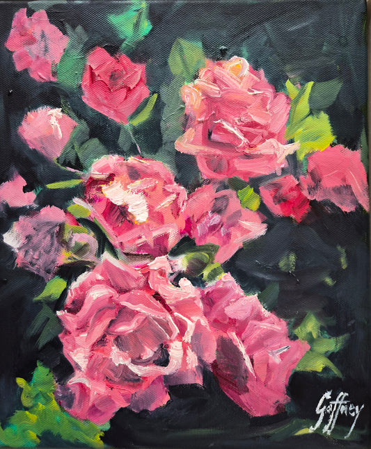 *New* Pink Roses-Original Oil Painting