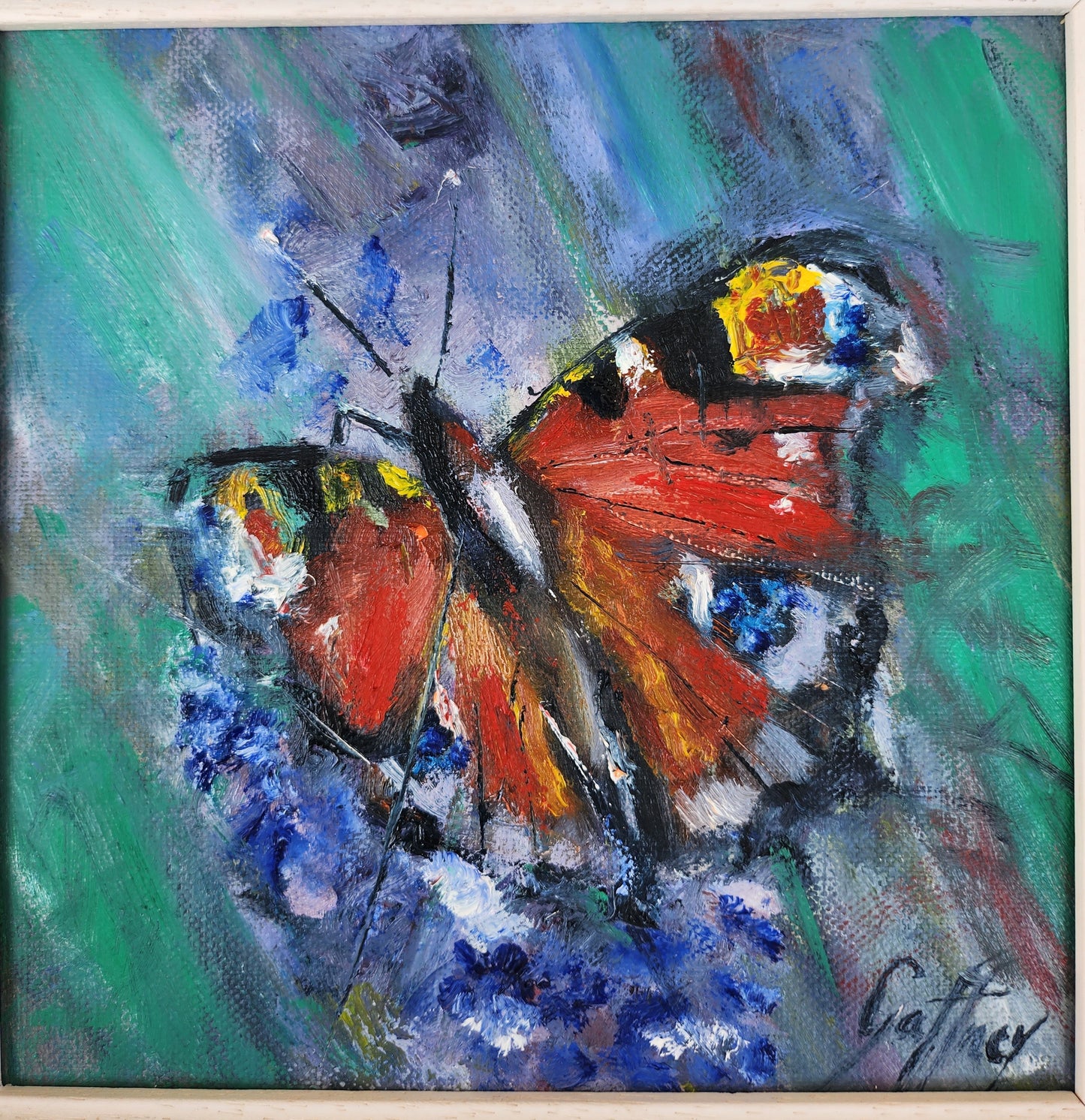 The Peacock Butterfly- original oil