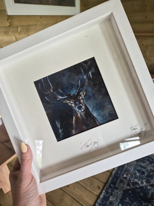 Mini Framed Stag Print
