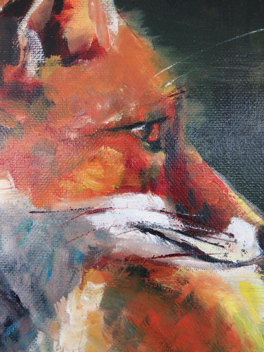 The Cunning Fox - Original Oil Painting