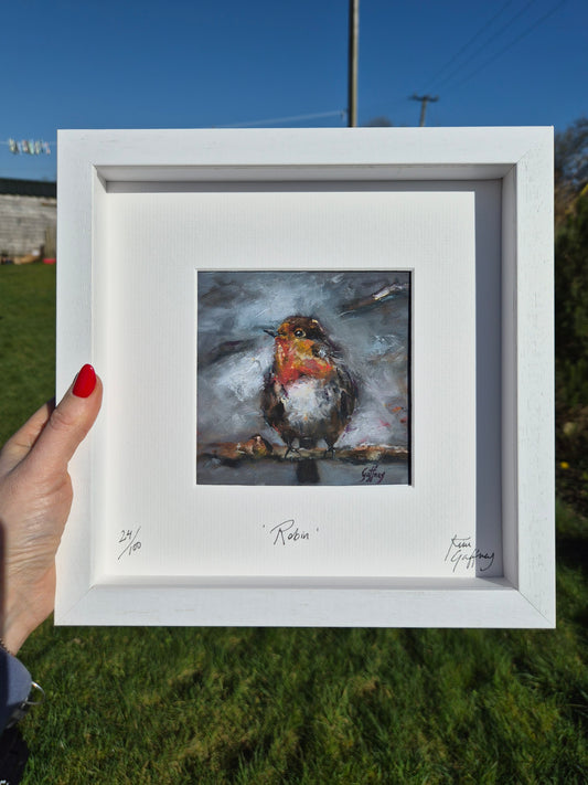 Robin- Mini Fine Art Print Framed