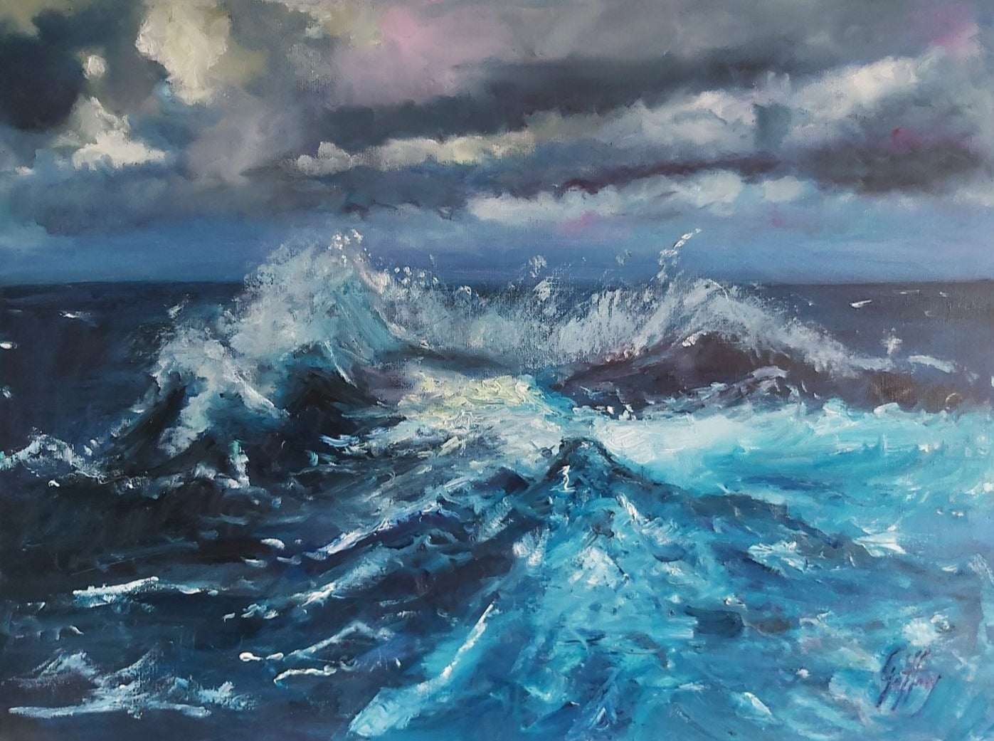 A Stormy Sea- Original